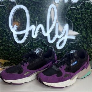 Adidas Black and Purple Sneakers